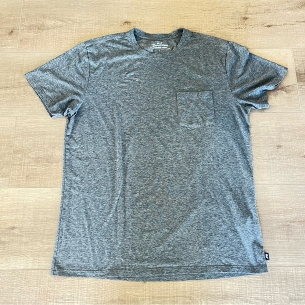 Vineyard Vines Edgartown Short Sleeve Pocket Teeโ L Charcoal Gray T Shirt Plain